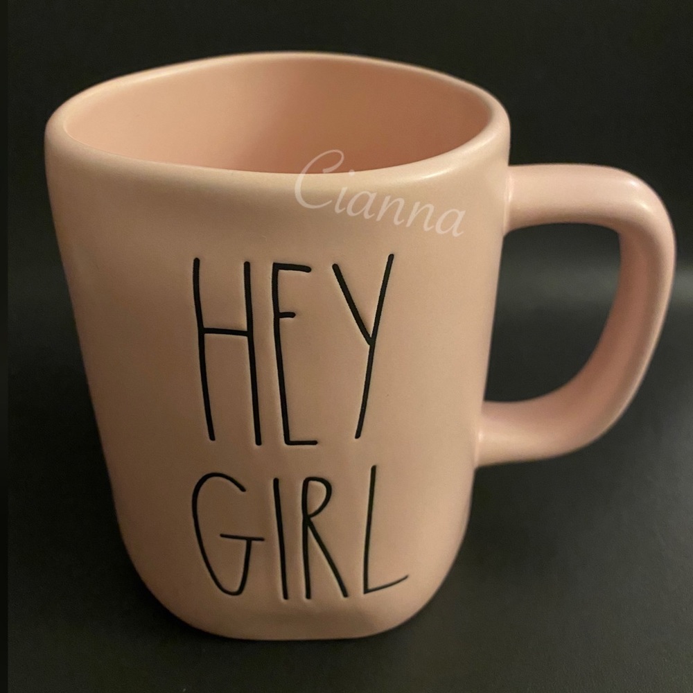 Rae Dunn Pink Hey Girl Mug